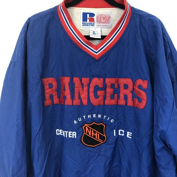 Vintage Russell Rangers NHL Pullover Jacket XL Heavyweight Laminate Outerwear - Picture 5 of 7